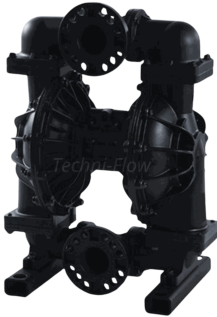 Pompe pneumatique à membrane Techni-Flow TFG1500 - schéma animé du principe de fonctionnement